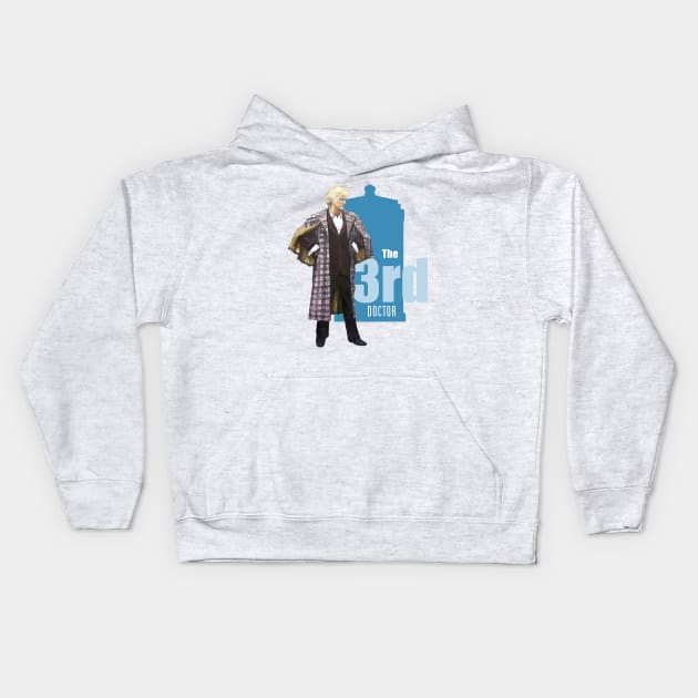 The 3rd Doctor: Jon Pertwee Kids Hoodie by Kavatar